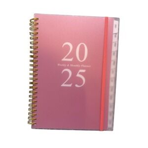 2025 Planner Weekly Monthly Planner Spiral‎ Bound with Tabs 6.4" x 8.6"
